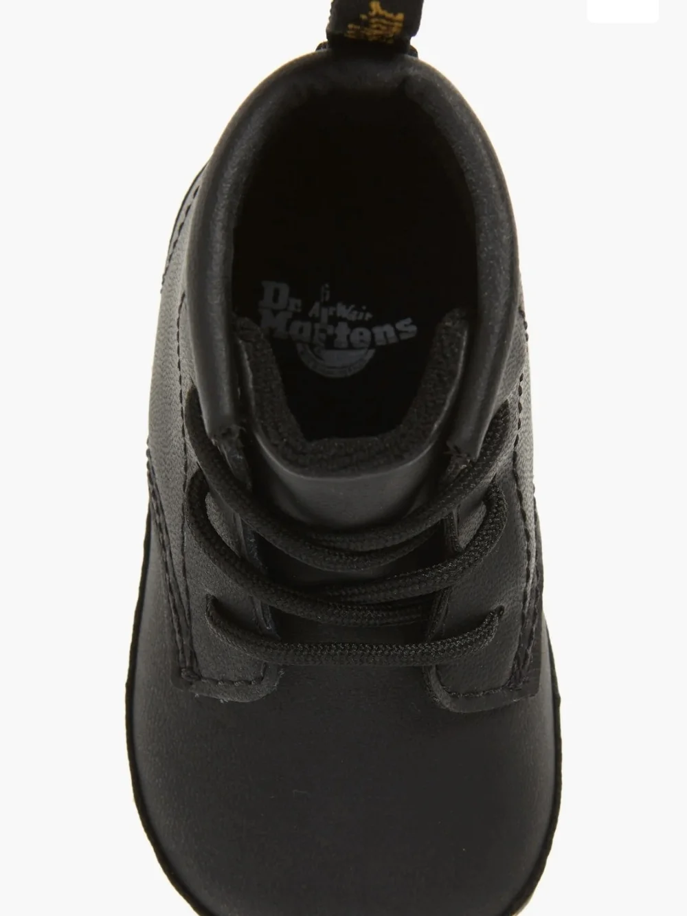 Dr. Martens Babys' Black Leather Crib Boots